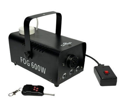 Maquina de Humo Fog Machine 600 W con luz LED alambrico e inalambrico