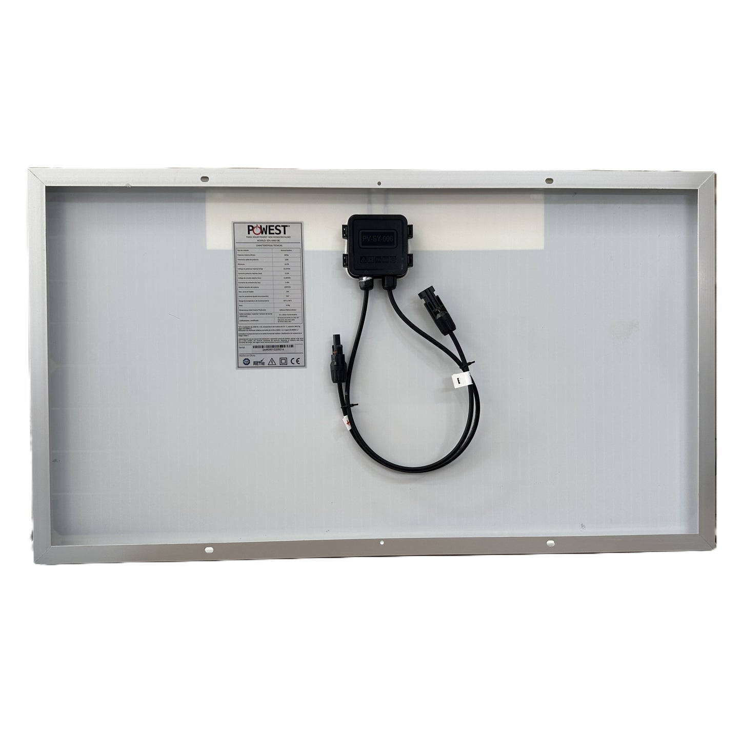 Panel Solar de 60 Watts de Potencia marca Powest