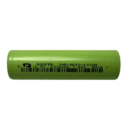 Pila 18650 Recargable de Terminales Planos 3.7 V 2000 mAh