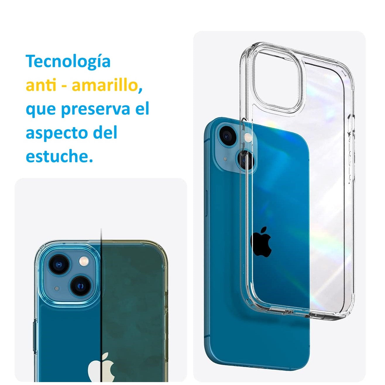 Estuche transparente para iPhone 13 (2021) Ultra Hibirdo marca Spigen