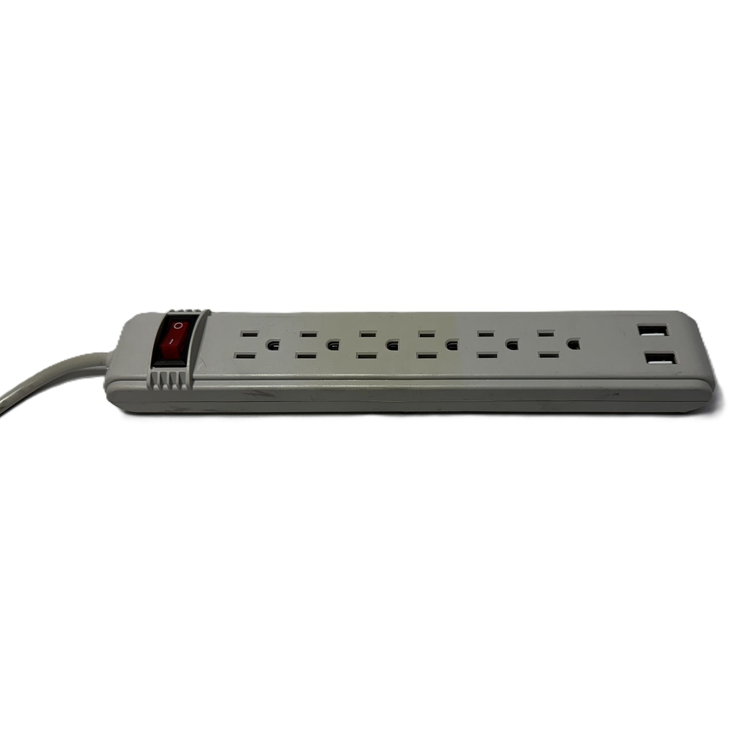 Regleta Electrica de 6 tomas con USB y cable de 3 metros de longitud color gris