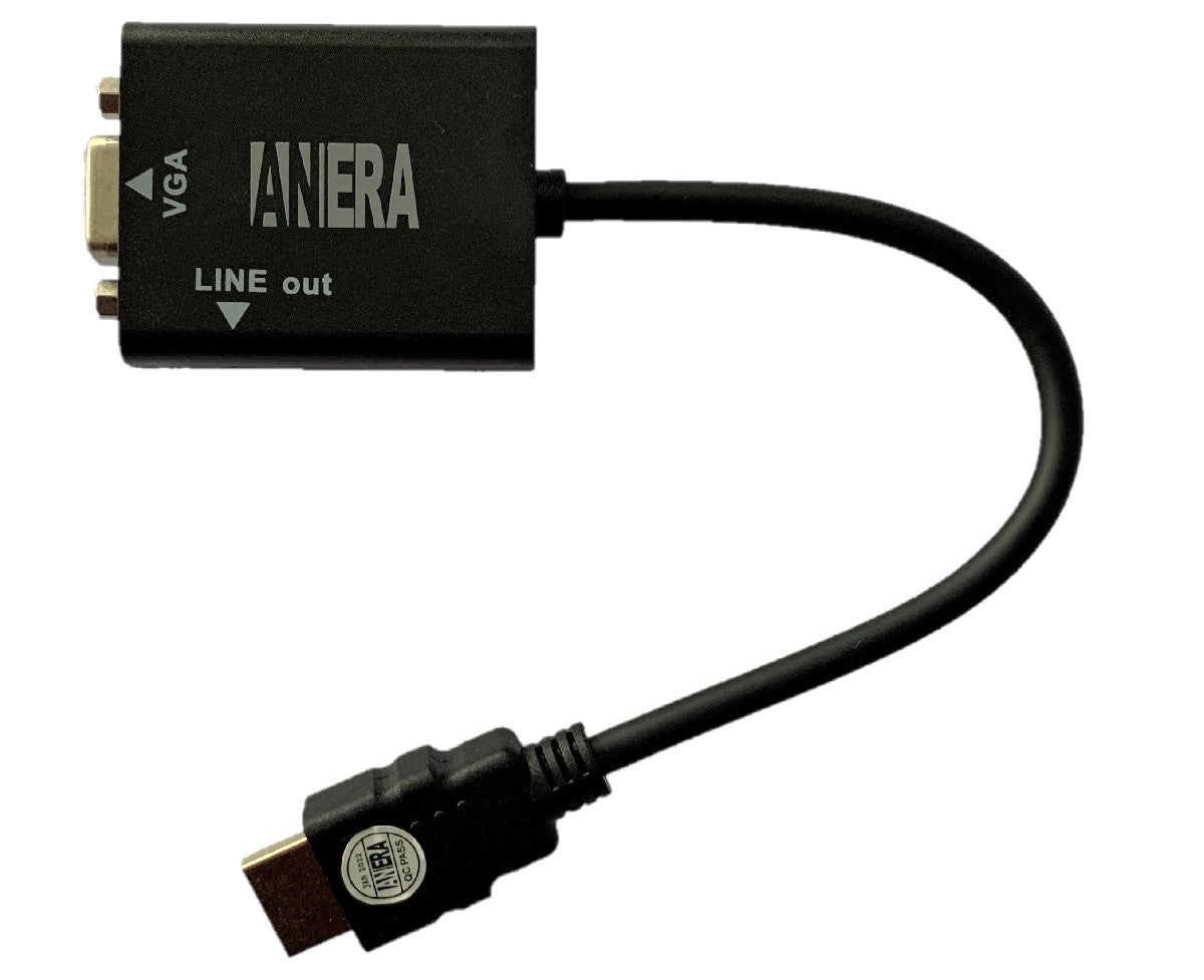 Convertidor Adaptador de HDMI a VGA + Audio auxiliar Full HD