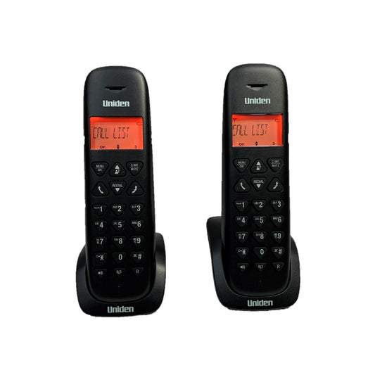 Telefono inalambrico doble base Caller ID marca Uniden color negro