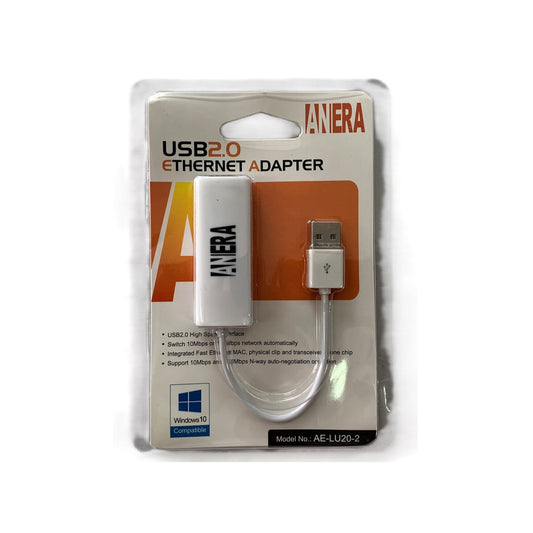 Tarjeta de USB a Red Lan RJ-45 marca Anera