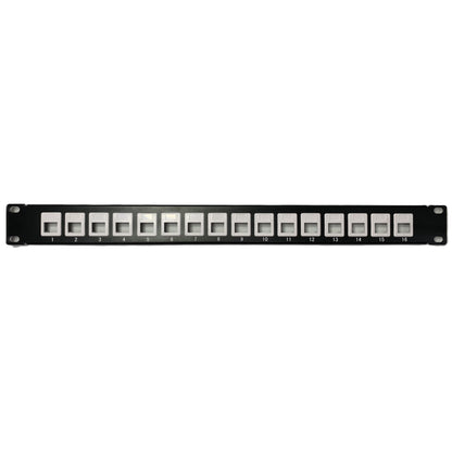 Patch Panel Modular sin jacks de 16 Puertos para rack