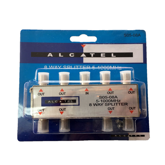 Splitter coaxial de 1 entrada a 8 salidas marca Alcatel