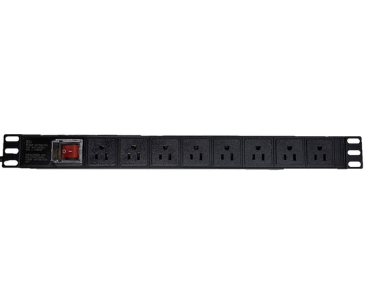 PDU Regleta Electrica Multitoma Horizontal 8 Tomas para Rack