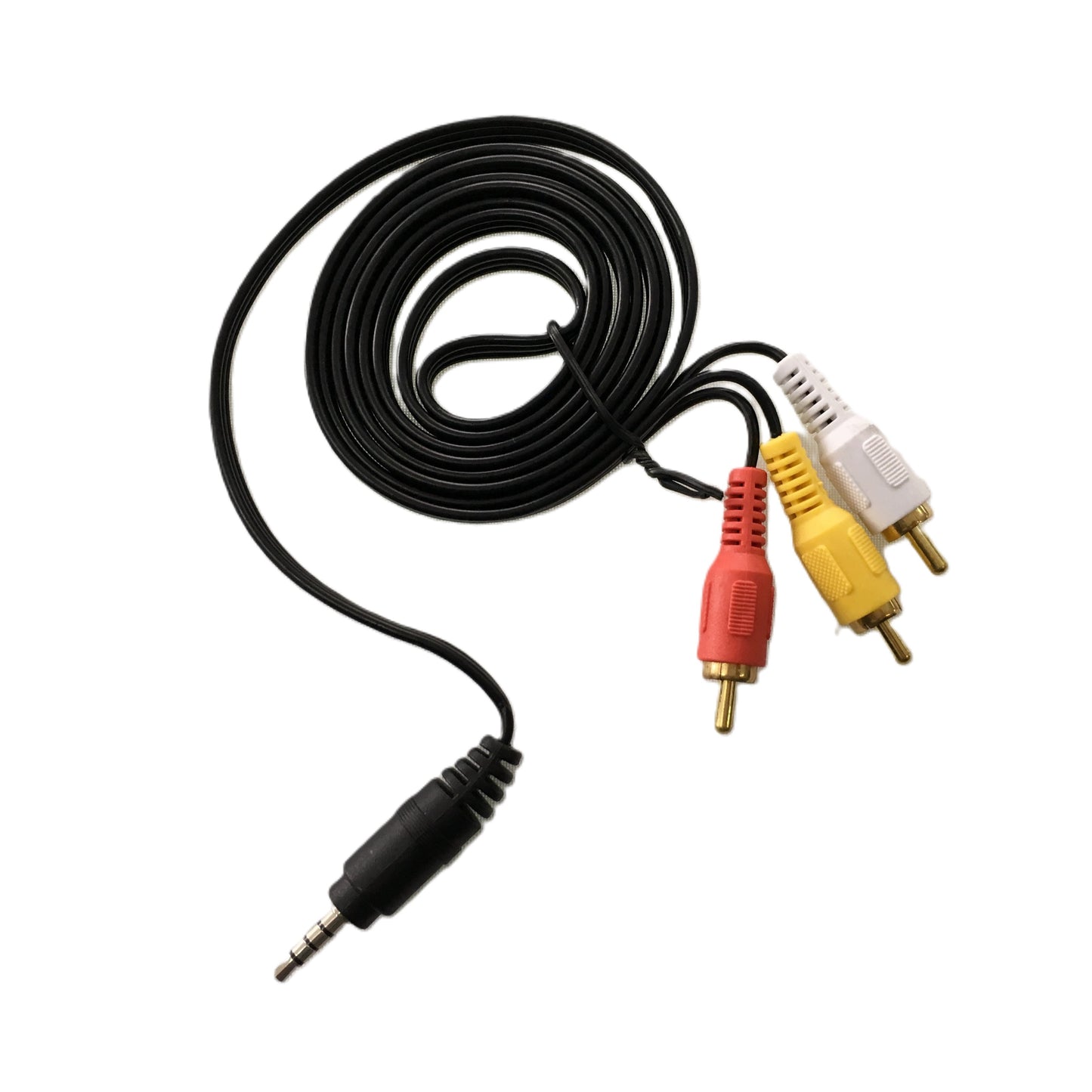 Cable Tripolar audio video de conector 3.5 mm a 3 RCA macho