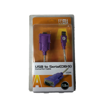 Cable Convertidor de USB Macho a Serial DB-9 RS-232 hembra