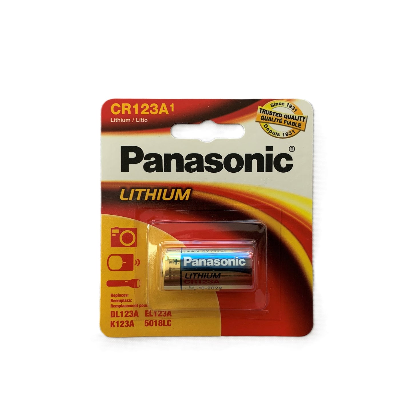 Pila de Litio Cr123a 3V Marca Panasonic