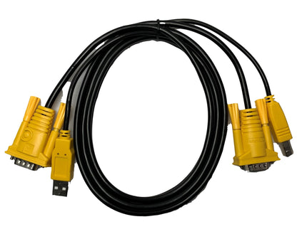 Cable KVM para switch KVM conectores USB + VGA 1.5 metros de longitud