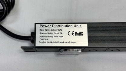 PDU Regleta Electrica Multitoma Horizontal 8 Tomas para Rack