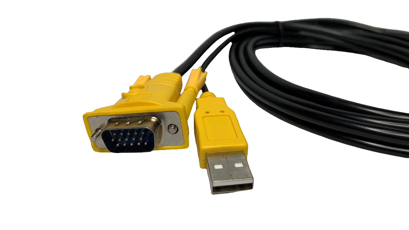 Cable KVM para switch KVM conectores USB + VGA 1.5 metros de longitud