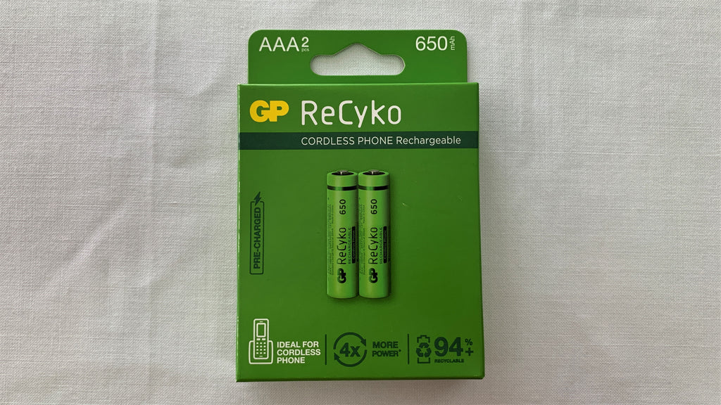 Pilas recargables tamaño AAA de 650 mAh marca GP – Electronica Cecomin