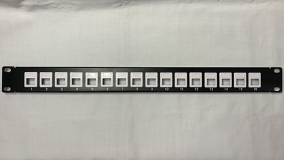 Patch Panel Modular sin jacks de 16 Puertos para rack