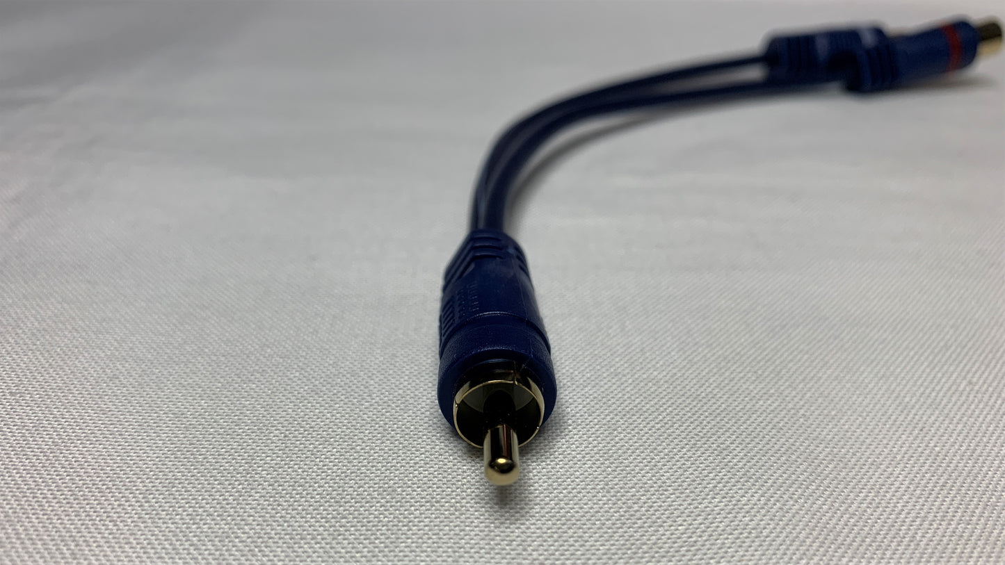 Cable en Y Splitter RCA 1 conector macho a 2 conectores hembra