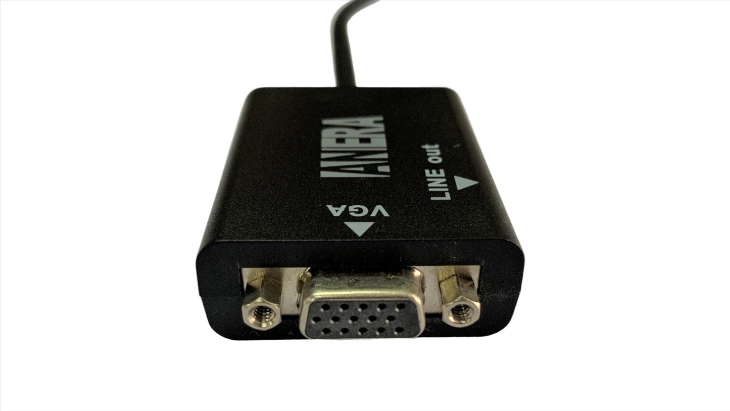 Convertidor Adaptador de HDMI a VGA + Audio auxiliar Full HD