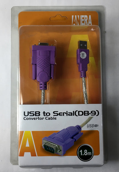 Cable Convertidor de USB Macho a Serial DB-9 RS-232 hembra