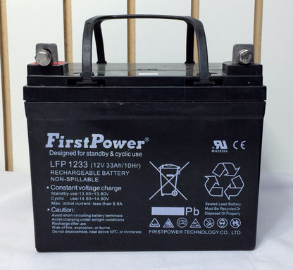 Bateria Seca Recargable 12 V 33 Ah sellada marca First Power