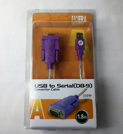 Cable Convertidor de USB macho a serial DB-9 RS-232 macho