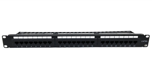 Patch Panel de 24 Puertos categoria 6A para rack de redes