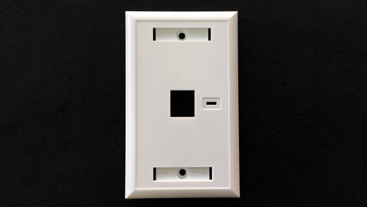 Faceplate o Placa RJ-45 para 1 Toma Jack De Redes con etiqueta