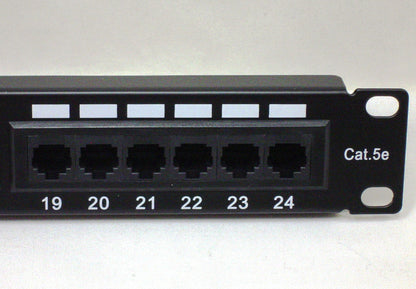 Patch Panel de 24 Puertos categoria 5e para rack