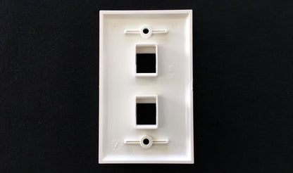 Faceplate Placa RJ-45 tipo Keystone para 2 tomas Jack de Redes